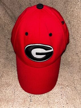 Georgia Bulldogs UGA Red Top of the World One Fit Hat G Logo Bulldog